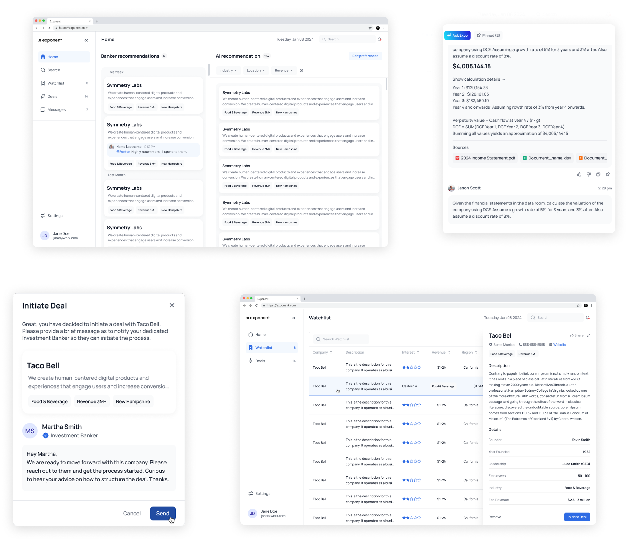 Exponent platform gallery