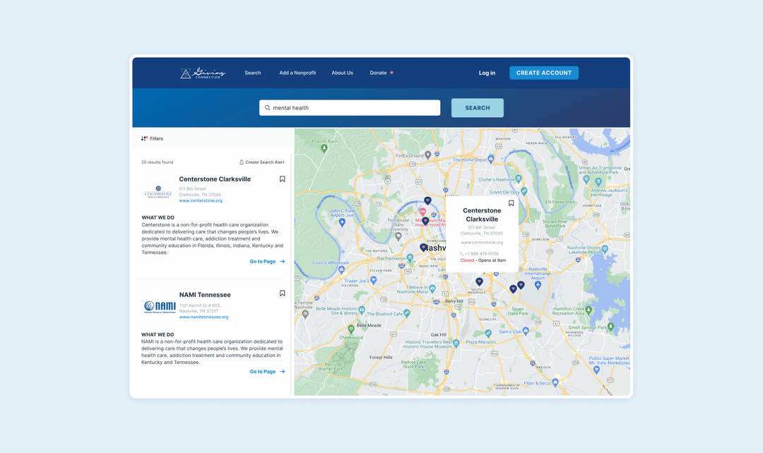 Connecting people with nonprofits locally