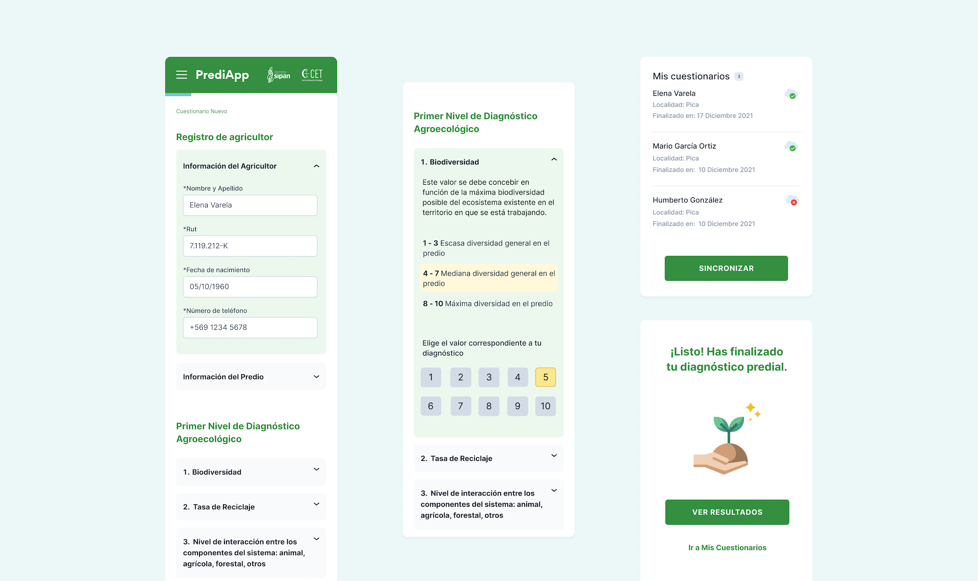 PrediApp farmland diagnostic